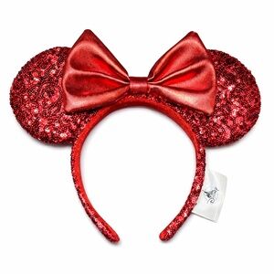 Disney Red Sequin Ears with Bow
